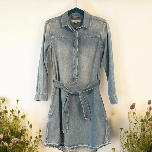 All Saints Denim Raw Hem Shirt Dress. Size 4 US. Great Condition. - Picture 3 of 6